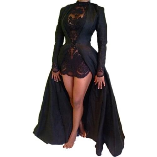 Black Lace Top Women Dresses Free Shipping Lady Dresses Mesh Top Long Bodycon Dress Performance Clothing Vendors