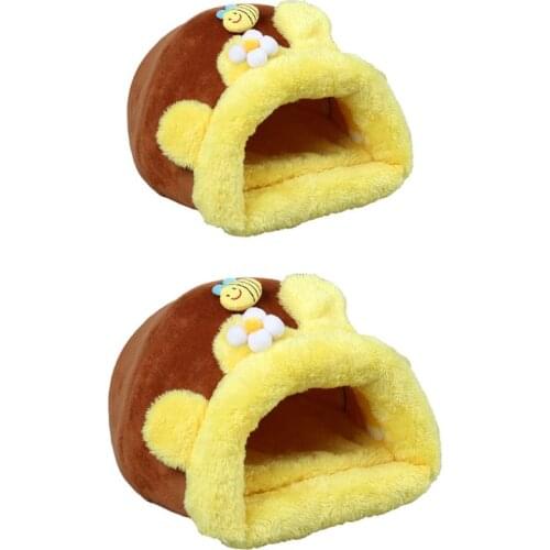 Hedgehog Snuggle Fleece Nest Cage Hamster Chinchilla Bed House D0AD