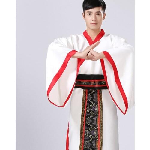 Catazer Adult Man Chinese Spring Festival Performance Gown Embroidery Loose Style Male Tang Suit Hanfu Kung Fu Uniform