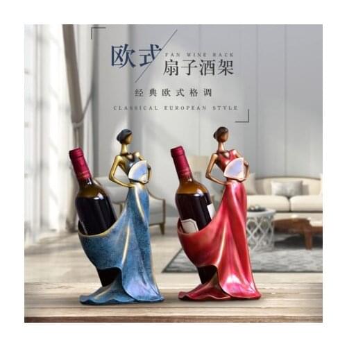 European style Creative Beauty red wine shelf decoration modern simple family living room red wine shelf decoration