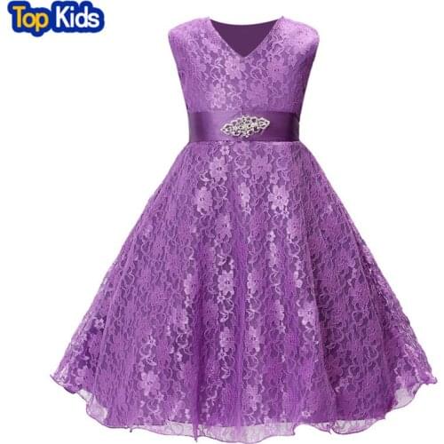 Summer Girl Lace Dress Long Tulle Teen Girl Party Dress Elegant Children Clothing Dresses For Girls Princess Wedding GownMB163