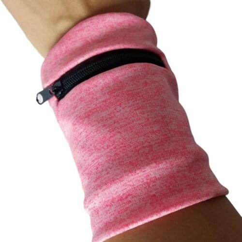 Multifunction Wrist Bag Cycling Running Key Bag Breathable Sweat-absorbent Wallet Wristband With Zipper For Basketball Tennis