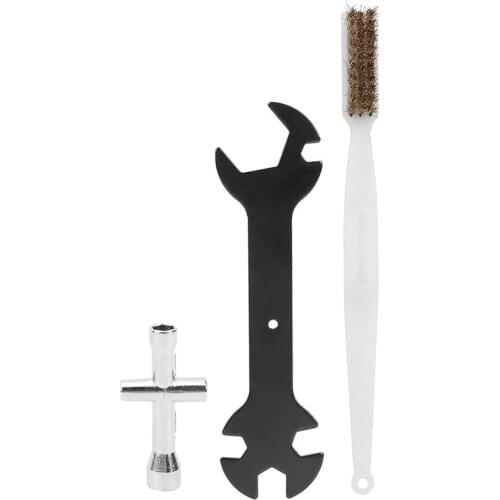 3D Printer Cleaning Tool Kit Multifunction Wrench + Mini Cross Socket + Nozzle Brush Removal Door Window Frame