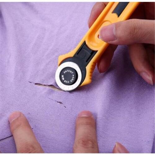 New 100PCS 28mm Circular Cut Yellow Rotary Cutter Blade Patchwork Fabric Leather Craft Sewing Tools