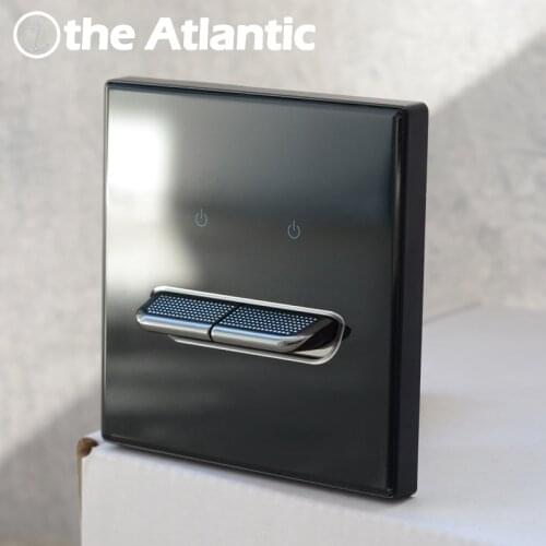 1 2 3 4 Gang 1 2 3 Way Light Switch With LED Indicator Intermediate Switch Reset Switch Push Button Black Lamp Light Switches