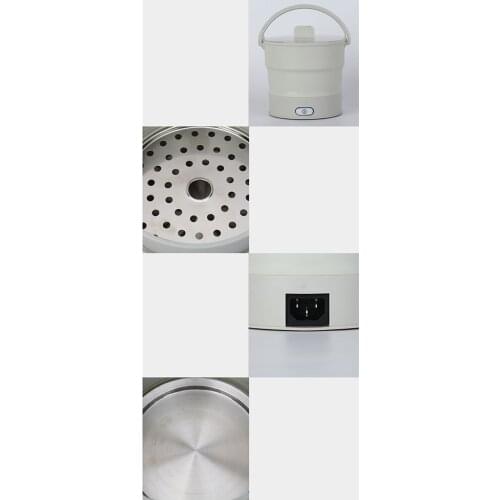 Portable Electric Hot Pot Steamer Dormitory Party Stainless Steel Base