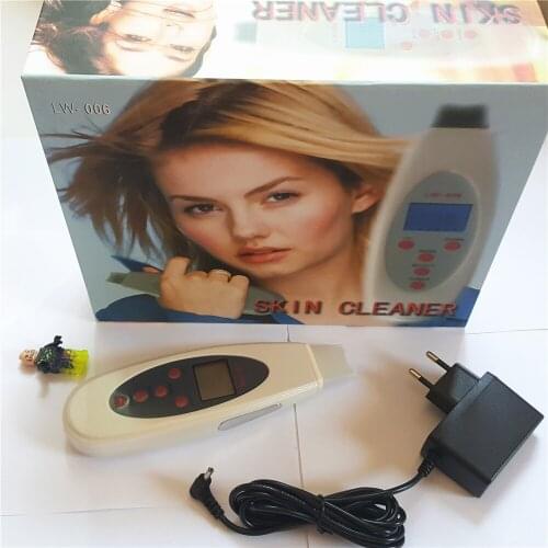 Portable Ultrasonic Facial Cleaner Face Care Tool LCD Digital Acne Removal Skin Cleaning Ultrasound Peeling Spa Beauty LW006