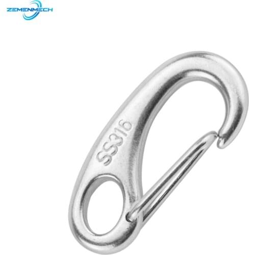 Stainless Steel Egg Shape Spring Snap Hook Clips Quick Link Carabiner Buckle Eye Shackle Lobster Claw Outdoor Boat Accessories
