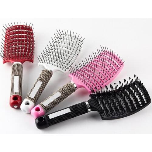 Detangle Hairbrush Women Hair Brush Massage Comb Brush for Hair Hairdressing Tools Curly Wet combing brushes barber hair comb