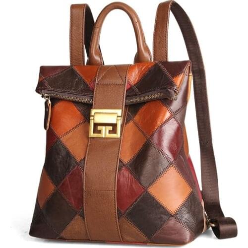 Genuine leather Backpack 2021 New Trendy ladies Fashion travel small backpack famous brand all-match casual shoulder bag