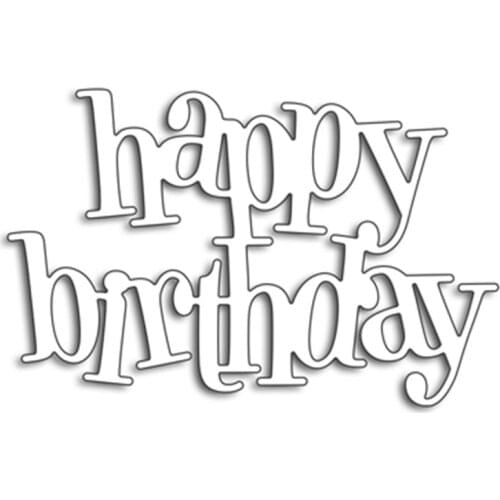 Happy Birthday English Words Metal Cutting Dies For DIY Scrapbooking Embossing Paper Card Making Decorative Crafts New 2018 Die