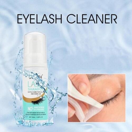 Eyelash Shampoo Gentle Cleansing Foam Mousse Pump Design Makeup Residue Tools Set Extension Glue Pro Cleaner Remover 50ml