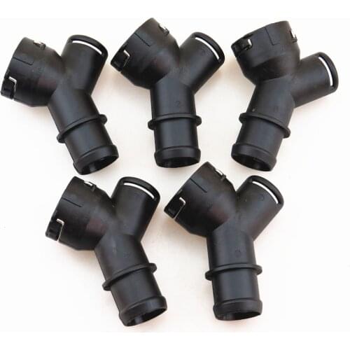 TUKE 5 Pcs Engine Cooling System Water Pipe Tee Fitting For 2.0T 1.4T VW Jetta MK4 Passat Golf 4 TT 1K0 122 291 AD 1K0122291AE