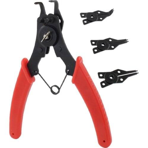 Circlip Pliers Multi Crimp Tool Retaining Circlip Plier 4 in 1 Snap Ring Remover for Household Metal Easily Handle Part