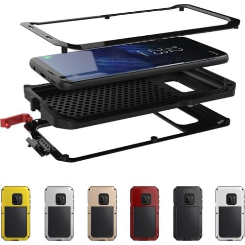 Heavy Duty Protection Doom armor Metal Aluminum phone Case for Samsung Galaxy S20 Ultra S7 Note 9 8 Edge S10e S8 S9 Plus Cover