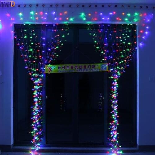 IWHD 10X2M Garlands LED Cristmas Lights 110/220V New Year Wedding Decoration LED Christmas Light Cortina De Led Fairy Lights