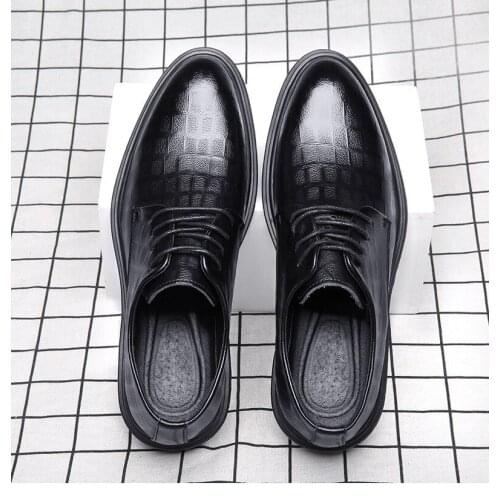 Mens Genuine Leather Business Dress Shoes Mens Patent Leather Wedding Shoes Oxford Shoes for Men Zapatos Hombre Plus Size 38-48