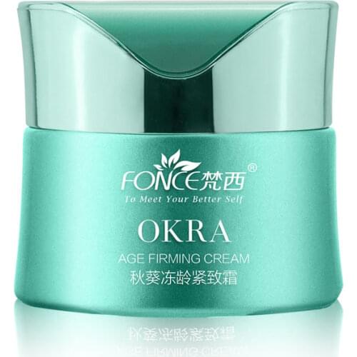 Fonce Okra Frozen Age Firming Cream 50g Anti Aging Moisturizing Hydrating Lifting Fades Fine Lines Facial Lazy Cream