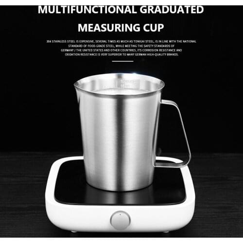 Thickened 304 Stainless Steel Measuring Scale Cup Scale Cup Graduated Cylinder Kitchen Baking Measuring Cup Milk Tea Cup