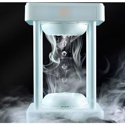 Magic Rainbow Cloud Anti Gravity Levitating Water Drops Time Hourglass Fountain Hydra Lamp