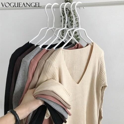 Knitted Jumper Sweater Women Autumn Winter Long Sleeve Top V Neck Female Sweater Ladies Bestmatch Pullover Jumpers