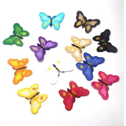 High quality Butterfly patch For Iron On Embroidered Appliques DIY Apparel Accessories Patches Sewing On Clothing Fabric Badges