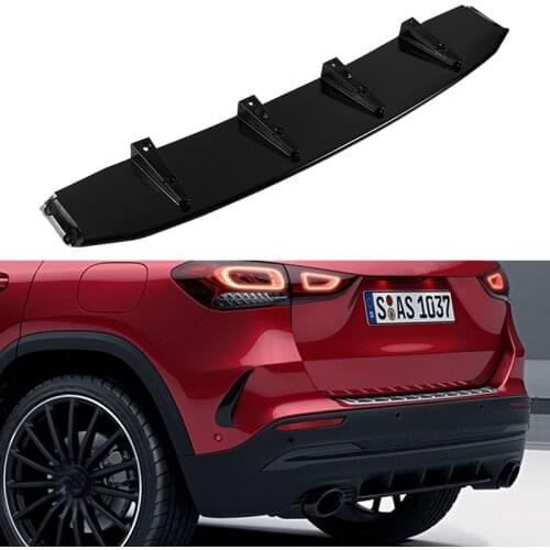 For Mercedes Benz GLA180 GLA200 GLA220 GLA250 GLA35 GLA45 AMG H247 2020+ Rear Bumper Lip Diffuser Spoiler Splitter Body Kit Part