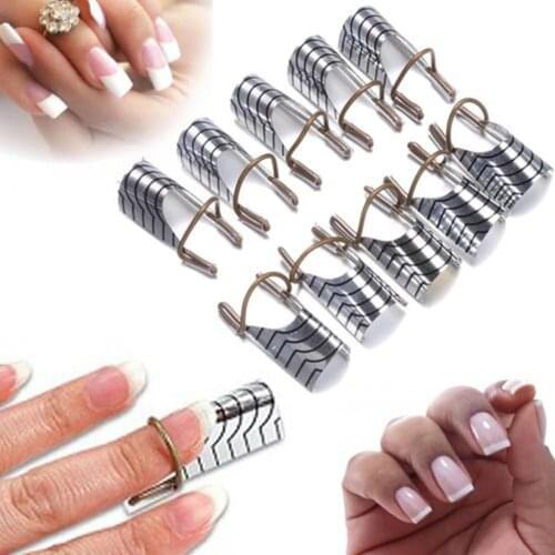 10Pcs Women Reusable UV Gel Acrylic Tips Nail Art Extension Guide Form Tools Reusable Nail Art Tool Durable