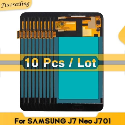 10 Pcs Copy OLED 5.5" LCD Screen For SAMSUNG Galaxy J7 J701 Neo J701 J701F J701M J701MT Touch Display Digitizer Assembly Tested