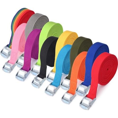 2M Buckle Tie-Down Belt cargo straps for Car motorcycle bike With Metal Buckle Tow Rope Strong Ratchet Belt for Luggage Bag