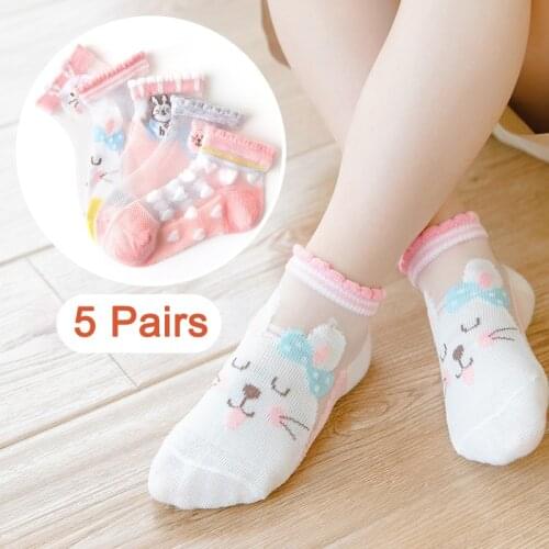 2021 Summer Cute Socks Baby Clothing Kids Socks Girl Newborn Accessories Toddler Frilly Mesh Foot Socks Calcetines Bebe Verano