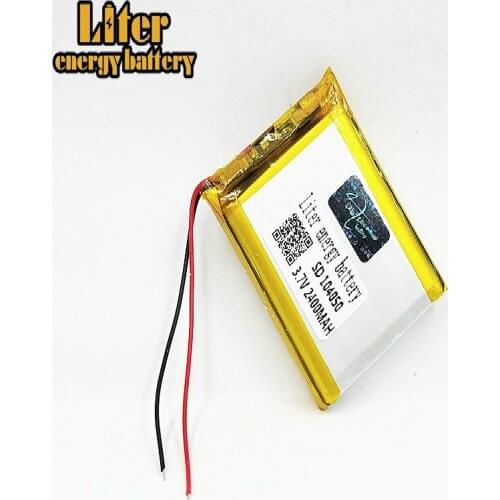 3.7V lithium polymer battery 104050 2400MAH Rechargeable Battery For MP3 MP4 DVD GPS BT Headset Power Bank Electric Toy