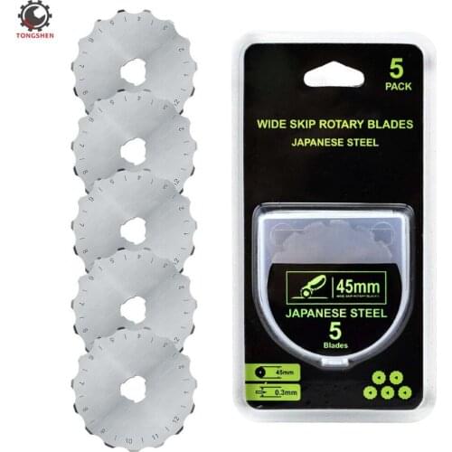 5Pcs 45 mm Rotary Crochet Edge Skip Blades for crochet edge projects fleece and scrapbooking Skip Rotary Cutter Blade