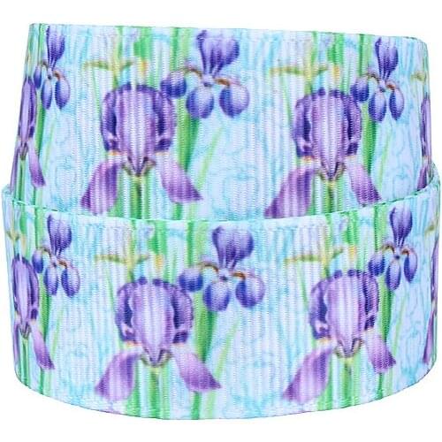 50yards/lot)FLORA Ribbons new arrival purple tiny flower ribbons for hair bows