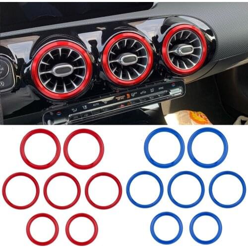 Car Central Dashboard Rear Seat AC Air Vent Ring Trim Cover for Mercedes Benz A Class W177 GLB GLA CLA B 2019-2021