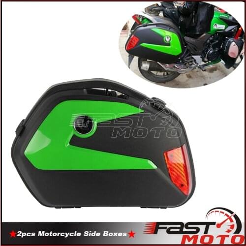 For Kawasaki Ninja ER ZX 6R 6N 6F Z800 Z1000 Z900 Versys 650 ABS 1000 2pcs Side Case Side Boxes Suitcase Pannier Cargo Suitcase