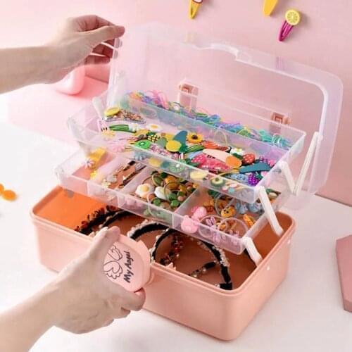 Childrens hair accessories storage box baby head rope hairpin rubber band head jewelry dressing cute girl jewelry box large cap