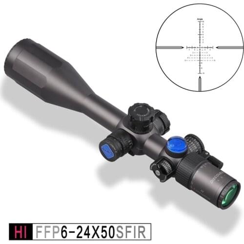 Discovery FFP HI 6-24X50SFIR with Illumination 5000 Joules Shockproof with Angle Level Indicator First Focal Plane