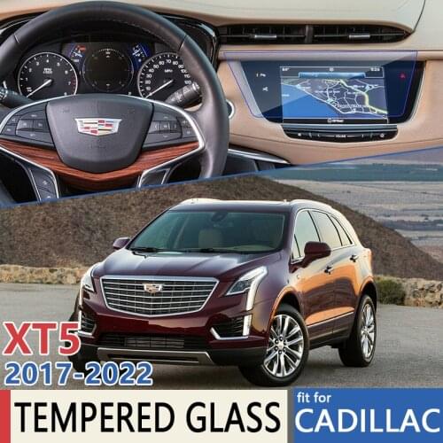 For Cadillac XT5 2017~2022 Car Navigation GPS Ultra-Thin Dash Board Film Touch Full Screen Protector Tempered Glass Accessories