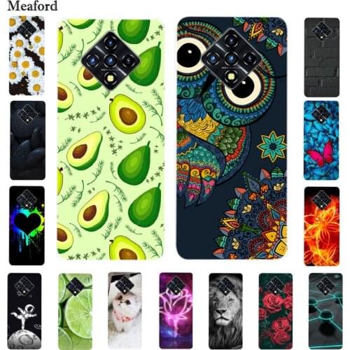 For Infinix Zero 8 Case Silicone Flower Soft Phone Cases For Infinix Zero 8 Case TPU Fundas For Infinix X687 Zero8 Cover