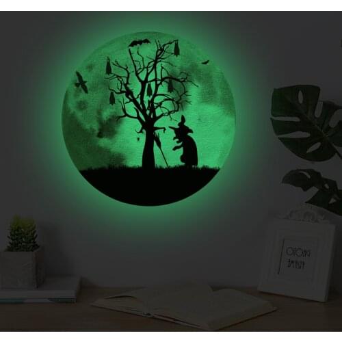 Aesthetic 3D Luminous Glow In The Dark Moon Wall Sticker Removable Decoration Fluorescent Sticker Home Kids Room Decals