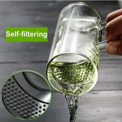 270ml Green Tea Filtering Mug Glass Cup WIth Infuser My Bottle Herbal Tea Mugs Flower Cup Daily Drinkware Mug