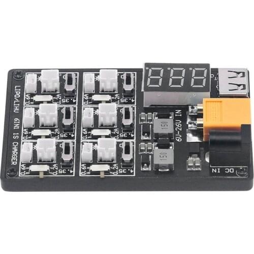 Lightweight And Portable 6IN1-1S Charger Lipo LiHv Charger Board Good Workmanship And Good Performance