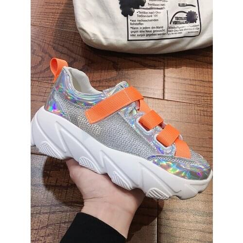 Summer breathable mesh face ladies old shoes fashion wild thick-soled comfortable casual shoes