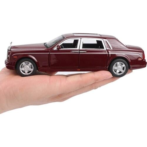 Die Cast 1:32 Electric Sound Flashing Pull back Simulation Car Models Alloy Vehicles Toys for Children gld52 Rolls-Royce