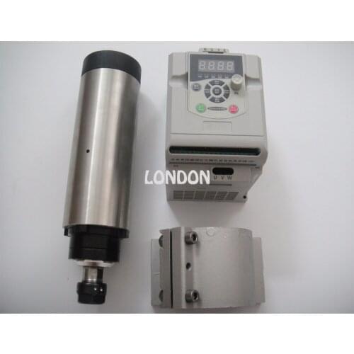 CNC spindle kit ER20 2.2KW air cooling spindle + 1 pieces 2.2KW VFD inverter+1 matched spindle support