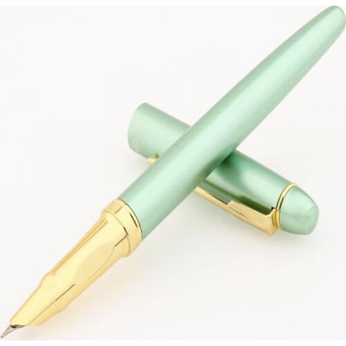 High Quality Student Financial office Metal 7035 Green Fine Nib fountain pen ink school supplies