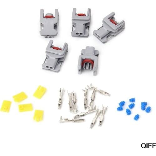 Drop Ship&Wholesale 5 Sets 2 Pin Waterproof Connector For Delphi 10811963 Fuel Diesel Injector Fuel Rail Plug Aug. 16