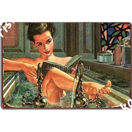 Relax Vintage Illustration Poster Metal Plaque Club Kitchen Designing Wall Decor Tin Sign Poster