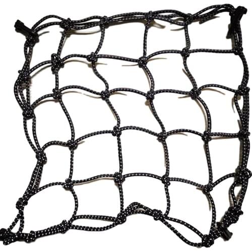 30x30 inches Universal Motorcycle Cargo Net Elastic Helmet Mesh Storage Motorbike Luggage Holder Organiser Nets with Hooks